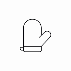 large kitchen glove icon sign vector