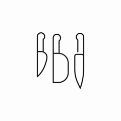 knife set icon sign vector