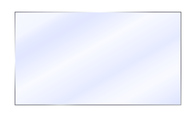 Clear, shiny acrylic sheet. Transparent plastic panel. Realistic glare and reflection on a see-through surface. Ideal for showcasing objects or designs. PNG	