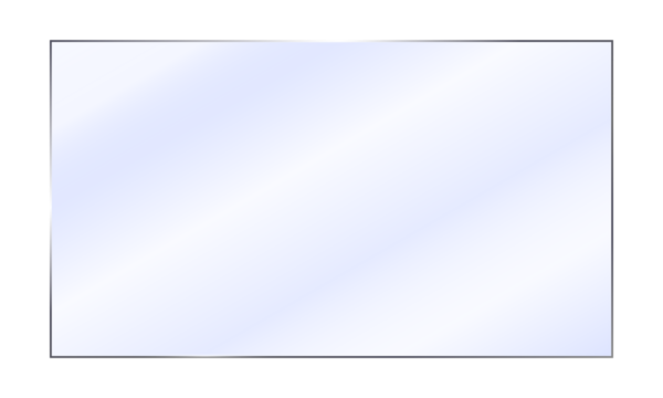 Clear, shiny acrylic sheet. Transparent plastic panel. Realistic glare and reflection on a see-through surface. Ideal for showcasing objects or designs. PNG	