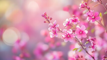 Soft-focus bokeh heart lights on a dreamy pink background.
