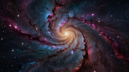 a galaxy filled with vibrant stars and swirling colors