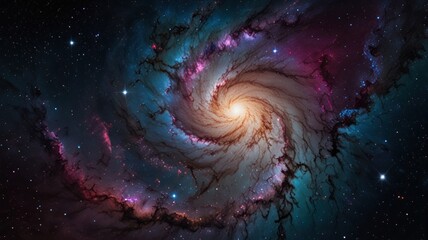 a galaxy filled with vibrant stars and swirling colors