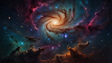 a galaxy filled with vibrant stars and swirling colors