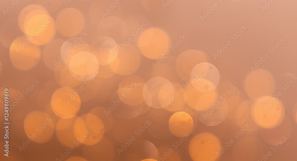 Poster abstract bokeh light background with orange circles and soft glow