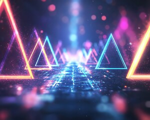 Bright triangular patterns forming structured strategic pathways