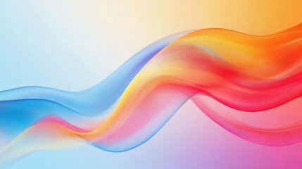 Abstract Colorful Waves Flowing Seamlessly Across