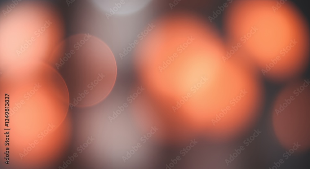 Poster abstract orange lights background with bokeh effect and blurred texture