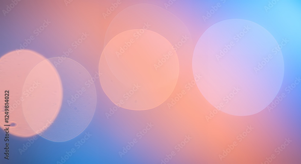 Aufkleber abstract blurred background with soft circles and pastel color gradient