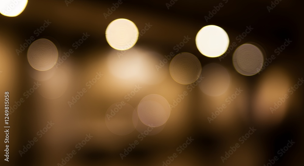 Poster abstract lighting bokeh with warm tones for background or overlay