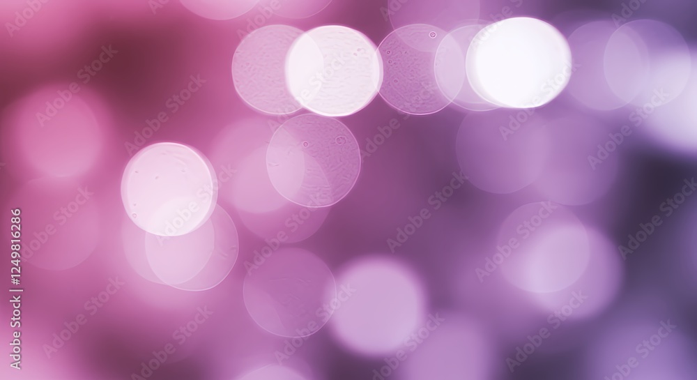Poster abstract pink bokeh background with soft light and blurry circles