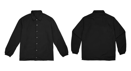 Windbreaker jacket color black template transparent background © Hanipah