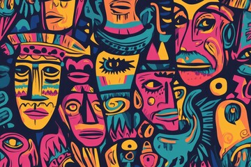 diversity and inclusion Latin America culture , vector background wallpaper