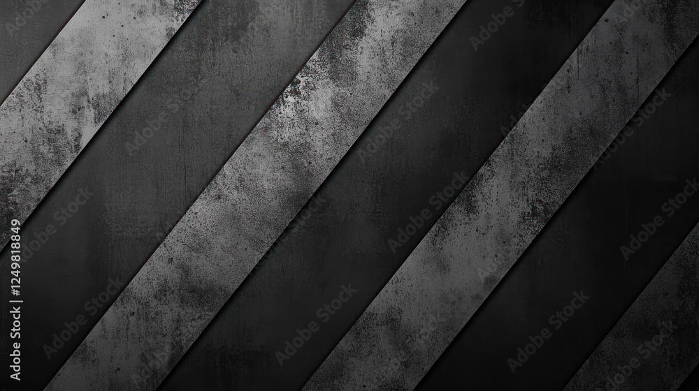 Poster abstract diagonal pattern with metallic strips and grunge texture effect