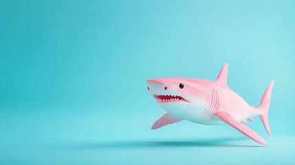 Shark illustrated with soft pastel colors for a whimsical style