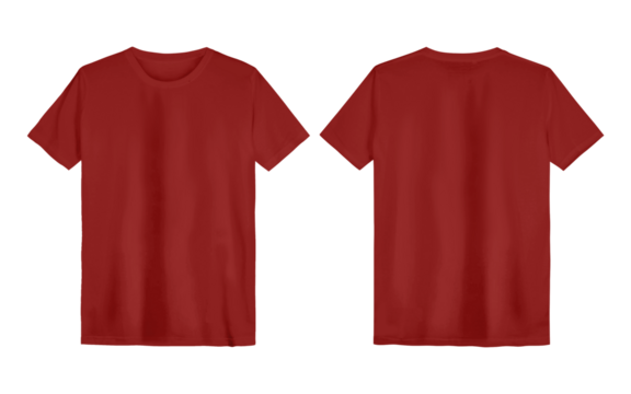 Red T Shirt color black template transparent background