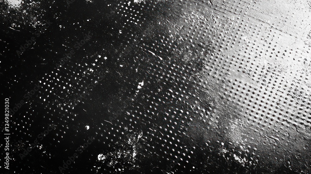 Poster abstract metallic surface texture with distressed black and white pattern