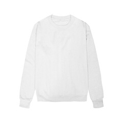 Sweater color white template transparent background