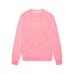 Sweater color pink template transparent background