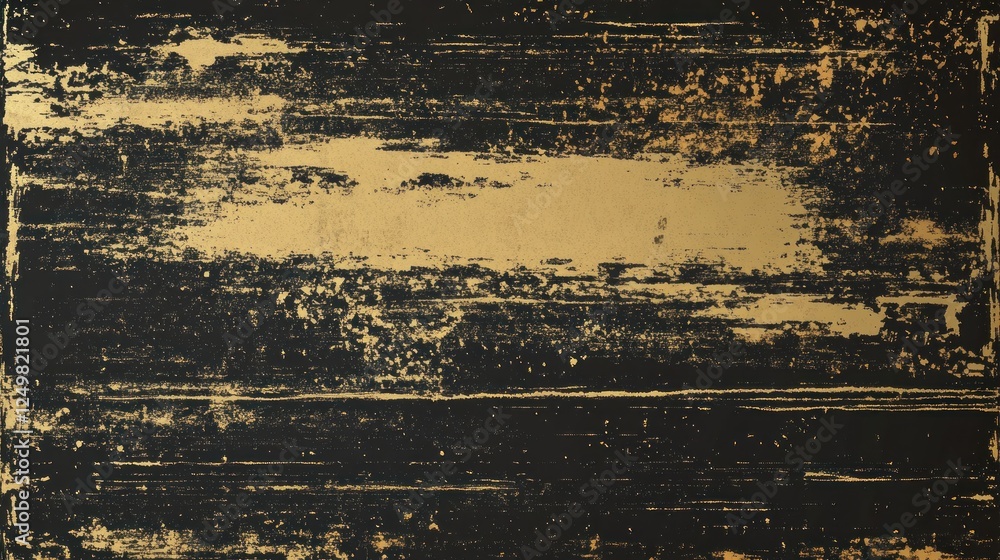 Poster abstract black and gold texture background with distressed pattern