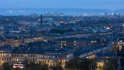 night view of Edinburgh