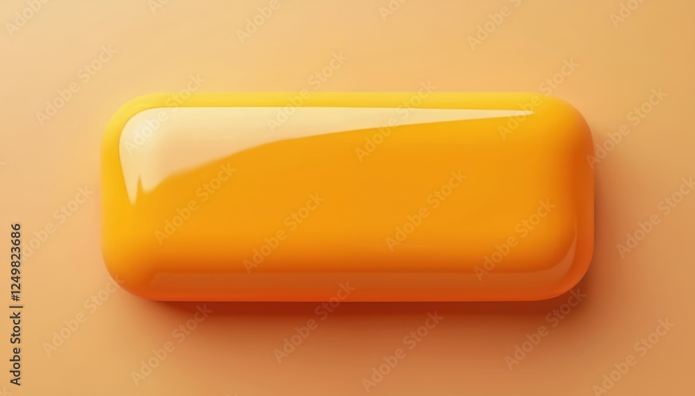 Fototapete glossy orange button with smooth surface. modern design element suitable for web design app interfac