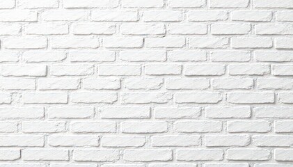 Fototapeta premium Immaculately white brick wall, ideal for clean design, modern, white bricks, image