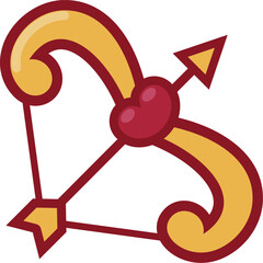 Cupid’s Bow and Arrow Love Illustration

