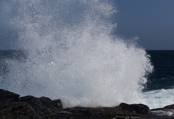 Gran Canaria, north coast, powerful ocean waves breaking 