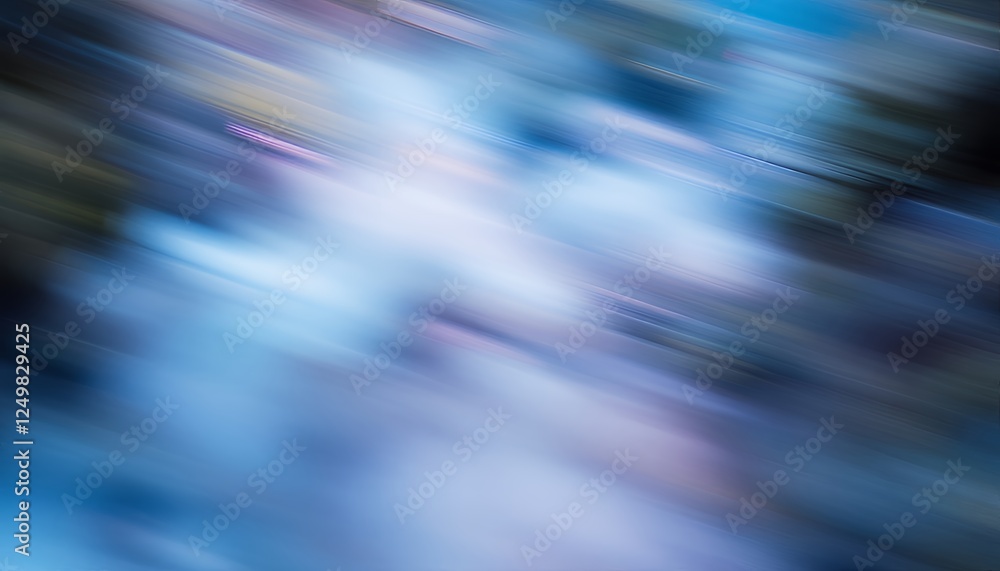 Aufkleber abstract blue and white motion blur background texture with dynamic effect