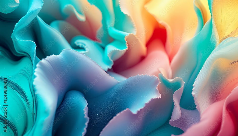 Aufkleber abstract colorful fluid art background with gentle waves and soft texture