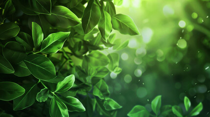 green leaves background
