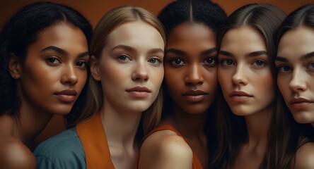 portrait of three young women