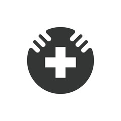 Logo health care hug minimalist simple black unique design