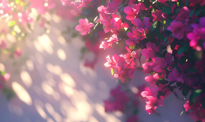 Vibrant Pink Bougainvillea with Hyper-Realistic Bright Lighting, Capturing Floral Beauty in Full Detail