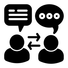 Chat Icon Glyph Style for Training Pack Icon Themes
