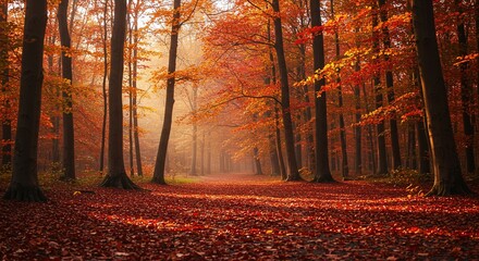 Fototapeta premium Autumn Forest Path