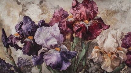Iris freehand painting
