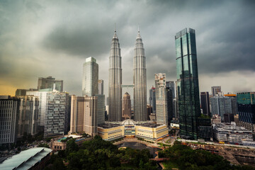 Obraz premium Kuala Lumpur Skyline during Sunset