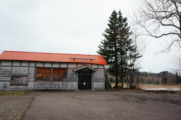 北海道幌加内町「添牛内駅舎」改修前