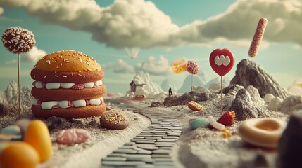 Increase awareness about diabetes and healthy eating through engaging infographics featuring colorful desserts