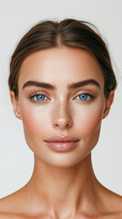 Obraz premium girl with glowing skin after spa routine 