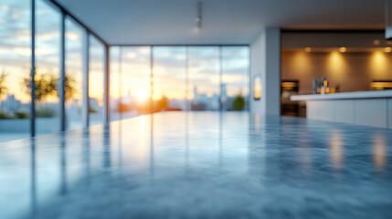 epoxy resin countertop with reinforced edges, showcasing its robustness and practical design. The bright modern tone and empty caption space emphasize strength and durability