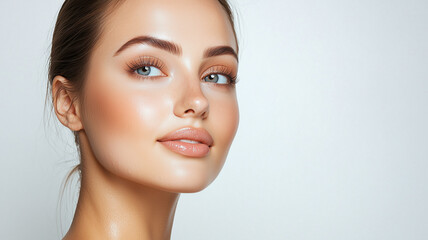 Obraz premium Female model glowing post-spa treatment 