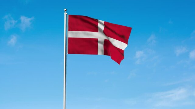 High detailed flag of Sovereign Military Order of Malta. National Sovereign Military Order of Malta flag. 3D Render.