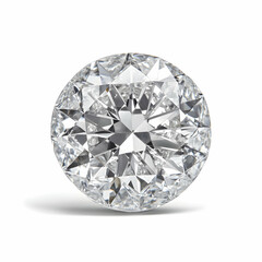 Brilliant-cut diamond, gemstone, jewelry, white background, luxury