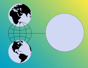 global world symbols copyspace