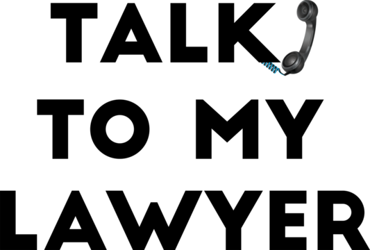 Talk to My Lawyer, Typographic Design, Phone Icon