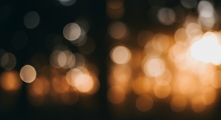 Fototapeta premium Abstract Golden Bokeh Light Background Creating a Warm, Dreamy Atmosphere