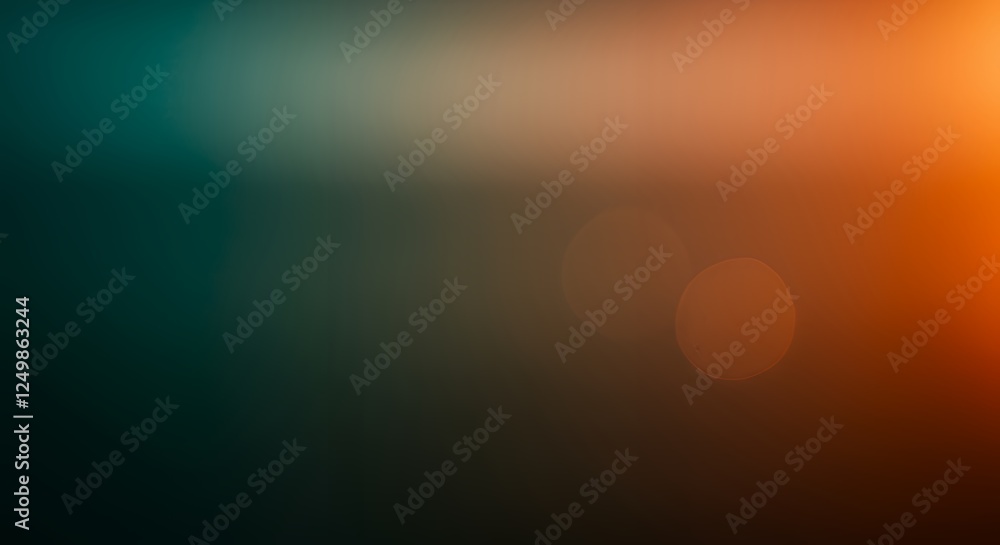 Poster abstract gradient background with teal and orange soft lighting